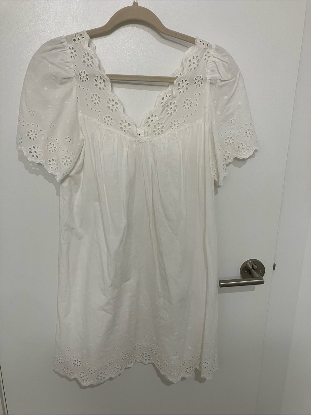 Sezane cotton eyelet dress